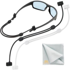 Glasses Strap Sunglass Holder M 13 inch Adjustable Eyeglasses Strap Silicone Sunglasses Strap for Men Women Eye Glasses String Strap Lanyard 2 Cords B