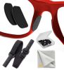 Glasses Nose Grips Non Slip Eyeglass Nose Pads Black Pads & Black Glasses Strap Anti Slip 1 mm 6 Pairs Nose Bridge Pads for Glasses Silicone Glasses N