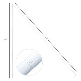 Adjustable Sun Sail Shade Canopy Pole/Pipe Installation Kit (SUN SAIL NOT INCLUDED), White