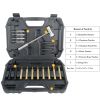 19Pcs Hammer Punch Set Drift Pin Punch Kit w/ Brass Chromium Plastic Punches for Gunsmithing Maintenance Armorers Watch Jewelry Craft w/ Portable Stor