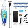 Stand Up Paddle Board 126"Ã—32"Ã—6" Extra Wide Thick Sup Board with Premium Sup Accessories & Backpack, Non-Slip Deck, Leash, Adjustable Paddle