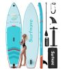 Inflatable Stand Up Paddle Boards 10'8''*33"*6" With Premium SUP Accessories & Backpack, Leash, Paddle, Hand Pump,Wide Stance