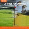 VEVOR Disc Golf Basket, 24-Chains Portable Disc Golf Target Hole, Heavy Duty Steel Practice Disc Golf Course Basket