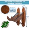 Surfboard Rack Holder Hooks Ash Tree Wood Eco Friendly Display Natural Finish Snowboard Wakeboard Brown Big