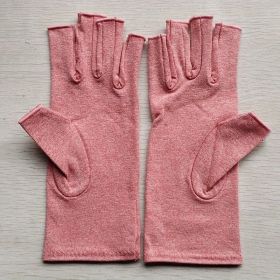 1pair Fingerless Compression Gloves For Arthritis; Carpal Tunnel; Swelling; Tendonitis & Hand Discomfort (Order A Size Up) (Color: Pink, size: S)
