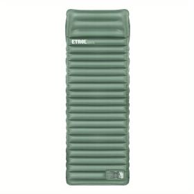 Camping Sleeping Pad; Inflatable Sleeping Mat With Pillows; Waterproof Lightweight Mattress; Folding Bed Cushion For Backpack Travel Hiking Camping Wi (Color: light green)