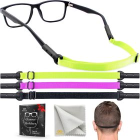 Glasses Strap Holder L Size 15 inch 3 Adjustable Eyeglasses Strap Lanyards No Tail Sunglasses Strap for Men Women Anti Slip Eye Glasses Holders Around (Brand: Sigonna)