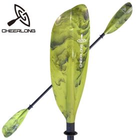 Kayak Paddle with Fiberglass Shaft and PP Blade, Floating Kayaking Oars, Adjustable 230-240 cm/ 90.5-94.5 Inches (Color: Yellow)