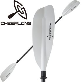 Kayak Paddle with Fiberglass Shaft and PP Blade, Floating Kayaking Oars, Adjustable 230-240 cm/ 90.5-94.5 Inches (Color: White)